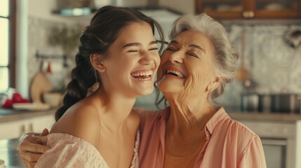 A Joyful Hug Between Generations