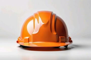 orange hard hat. construction helmet isolated on white background.