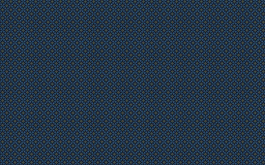 Abstract geometric flower seamless pattern with mini four-lobed n square in gray n blue on dark blue background. Vector illustration. For masculine shirt lady dress textile cloth print wallpaper cover