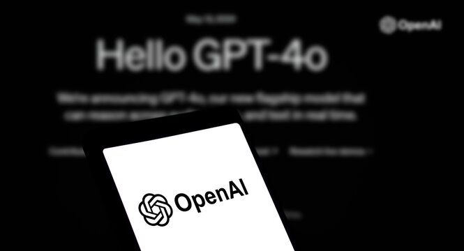 Dhaka, Bangladesh- 15 May 2024: OpenAI GPT-4o is displayed on smartphone.