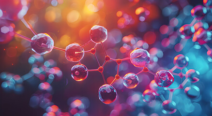 Visualization of a colorful molecular structure.