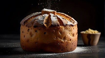 cake with chocolate and nuts, ai generated