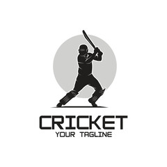 Cricket logo design vector