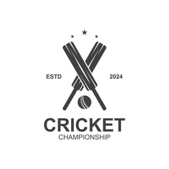 Cricket logo design vector template