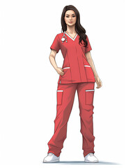 Fototapeta premium Confident Healthcare Professional Illustration