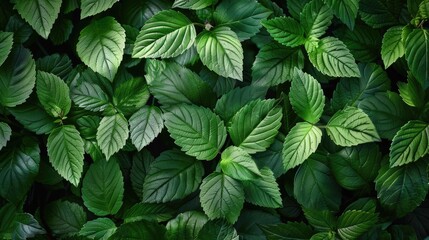 Green Leaves in a Summer Garden a Natural Background of Fresh Foliage for an Ecological Theme