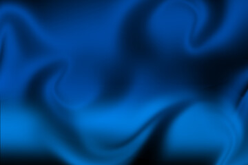 Flowing fabric  gradient colors  blue
