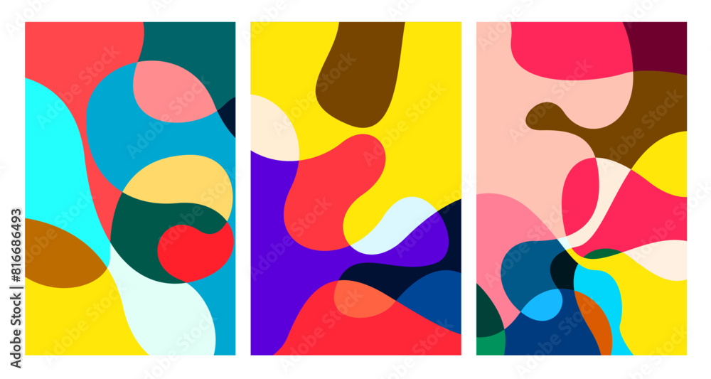 Aufkleber vector colorful abstract psychedelic liquid and fluid background pattern