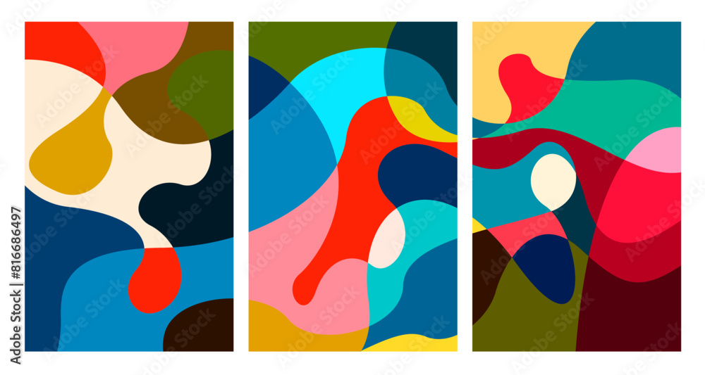 Aufkleber vector colorful abstract psychedelic liquid and fluid background pattern