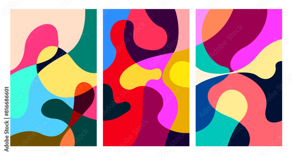 Aufkleber vector colorful abstract psychedelic liquid and fluid background pattern