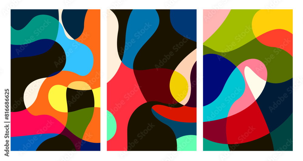 Aufkleber vector colorful abstract psychedelic liquid and fluid background pattern
