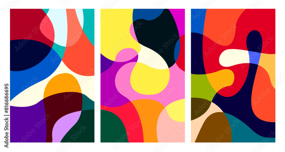 Aufkleber vector colorful abstract psychedelic liquid and fluid background pattern