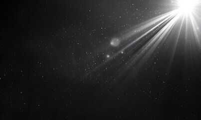  hundreds of rays on a black background,  Generative AI