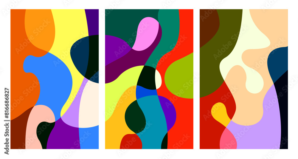 Aufkleber vector colorful abstract psychedelic liquid and fluid background pattern