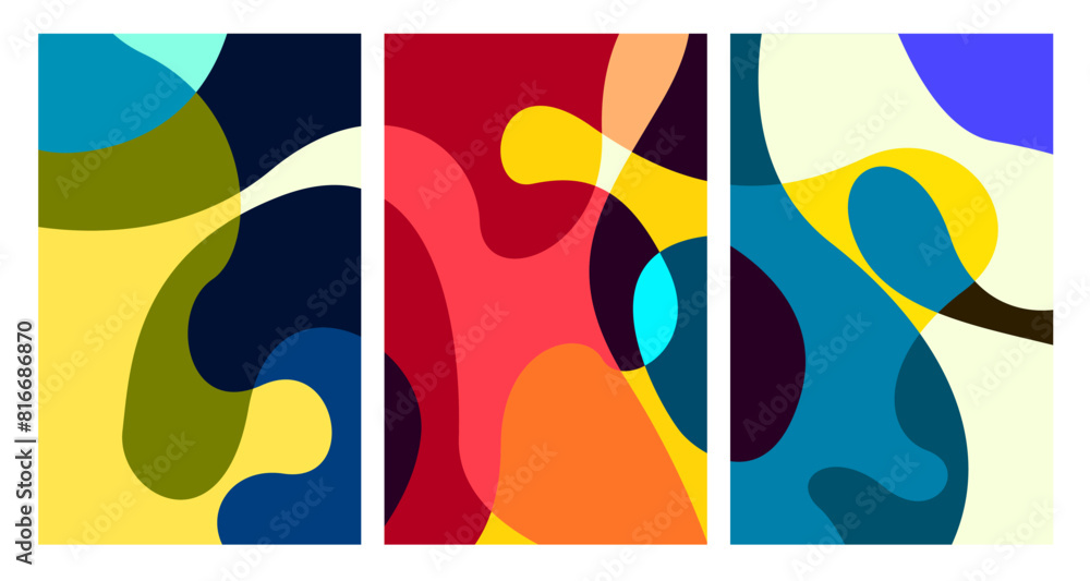Aufkleber vector colorful abstract psychedelic liquid and fluid background pattern