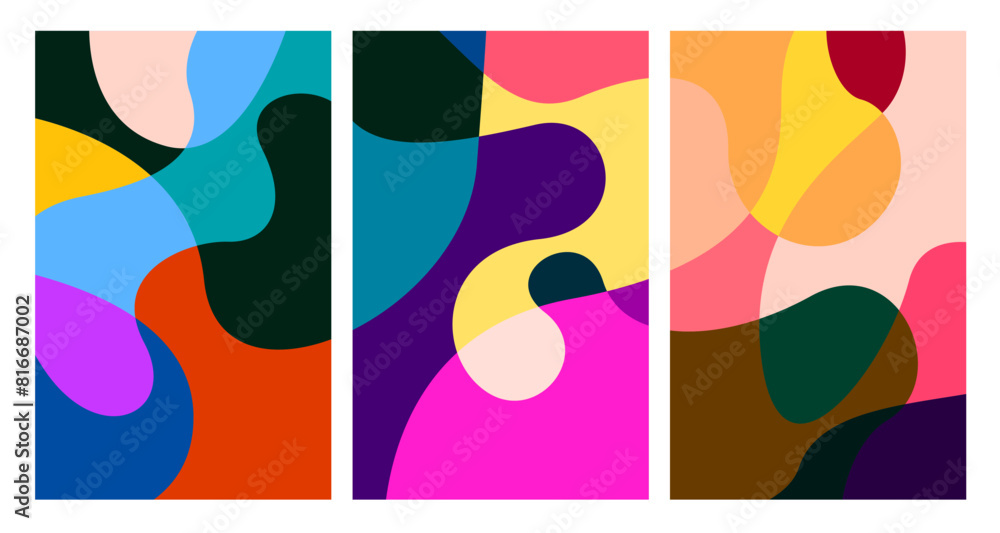 Aufkleber vector colorful abstract psychedelic liquid and fluid background pattern