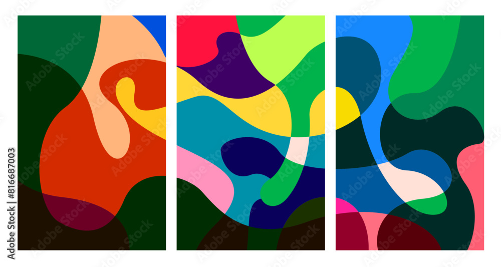 Aufkleber vector colorful abstract psychedelic liquid and fluid background pattern