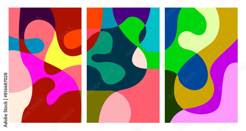 Aufkleber vector colorful abstract psychedelic liquid and fluid background pattern