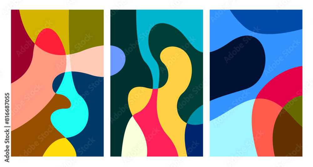 Aufkleber vector colorful abstract psychedelic liquid and fluid background pattern