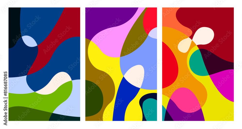 Aufkleber vector colorful abstract psychedelic liquid and fluid background pattern