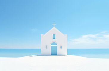 Greek Serenity: Pristine Chapel by the Sea