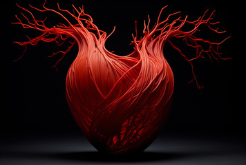 Red Vascular Sculpture