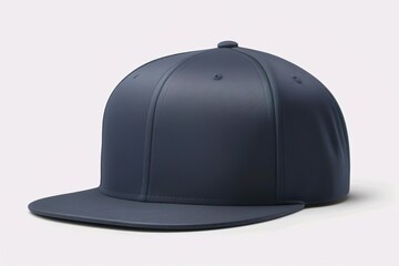 Fototapeta premium navy blue baseball cap. snapback hat. front view. isolated on white background. for mockups and branding identity
