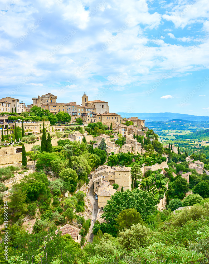 Wall mural Famous town of Gordes in Provence, southern France