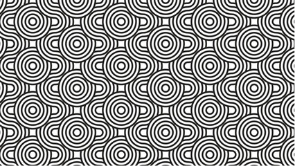 Abstract vertical complex lines with stacked circle and line pattern