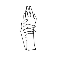 hand arms fingers human woman men illustration design art artwork decoration decorative monoline one line