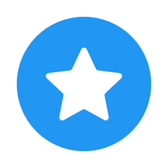 star icon button on circle background, star design element