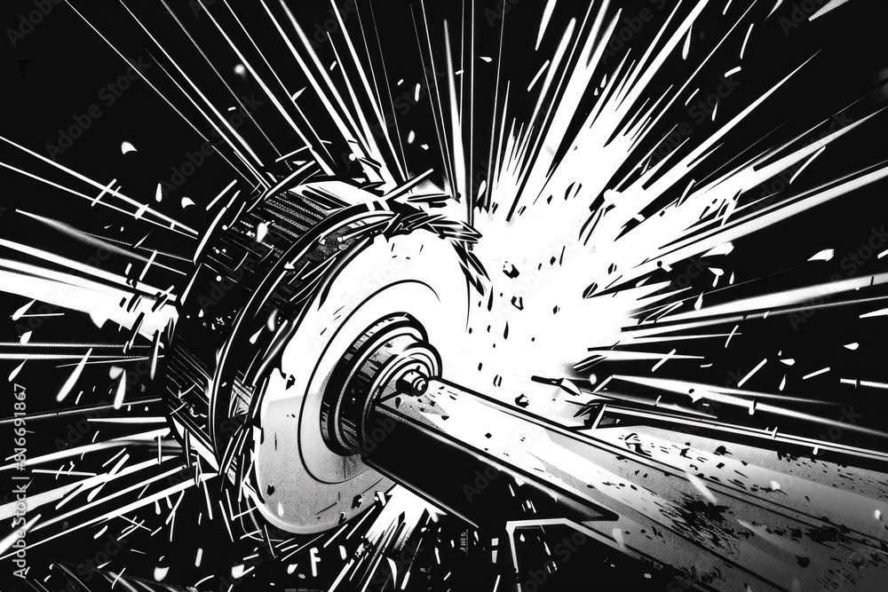 Aufkleber a monochrome image of a spinning object. suitable for graphic design projects