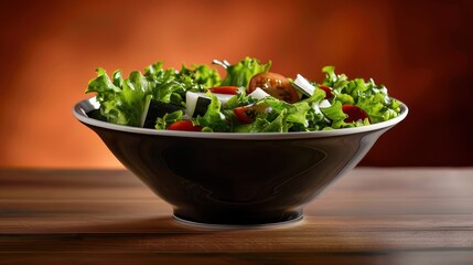 A delicious, fresh salad in a bowl.