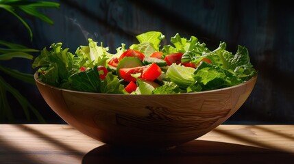 A delicious, fresh salad in a bowl.