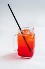 summer lemonade in the glass