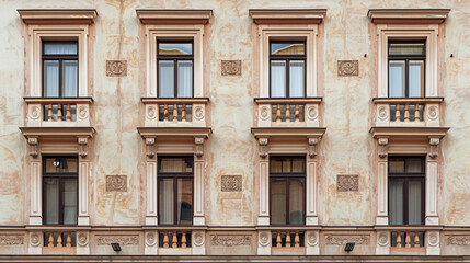 Obraz premium architectual building facades with windows