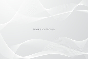 Elegant abstract wave white background