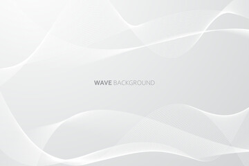 Elegant abstract wave white background
