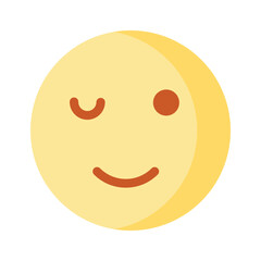Check out this beautiful winking emoji vector design