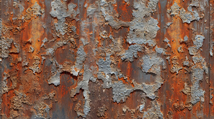 Rust on the metal surface