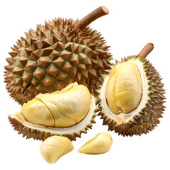 durian on transparent png background