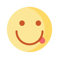 remium vector of savoring emoji in modern style