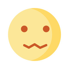 Nervous emoji vector design, ready to use