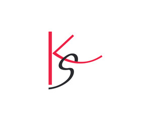 Simple Letter KS Logo Design template