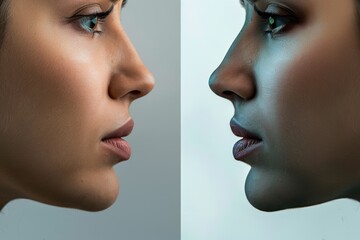 Obraz premium Close-up shot of a woman's face, perfect for beauty and skincare concepts