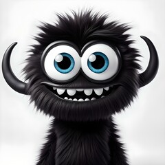Fototapeta premium Cute friendly monster created with Generative AI technology.