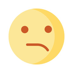 Grab this creative icon of disappointed emoji in modern style