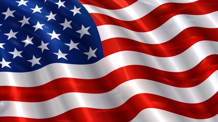 Obraz premium American Flag Wave Close Up for Memorial Day or 4th of July