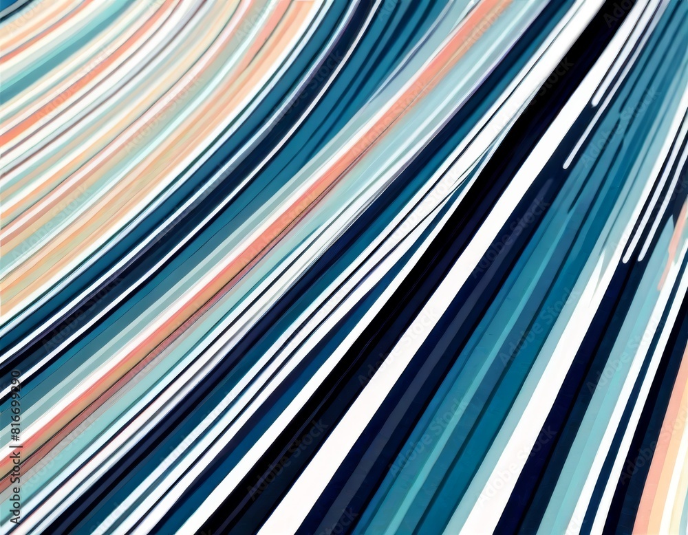 Poster a dynamic abstract design featuring streaks of colors crisscrossing at high speed, portraying a sens