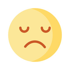 Get your hands on perfectly designed sad emoji icon, customizable vector